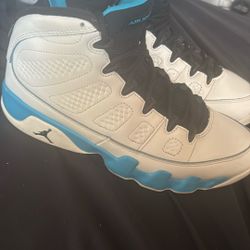 Used Jordan 9 Retro Powder Blue Size 8.5m