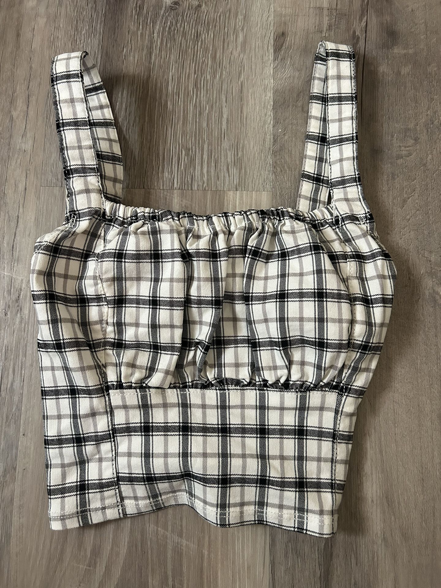 plaid hollister crop top