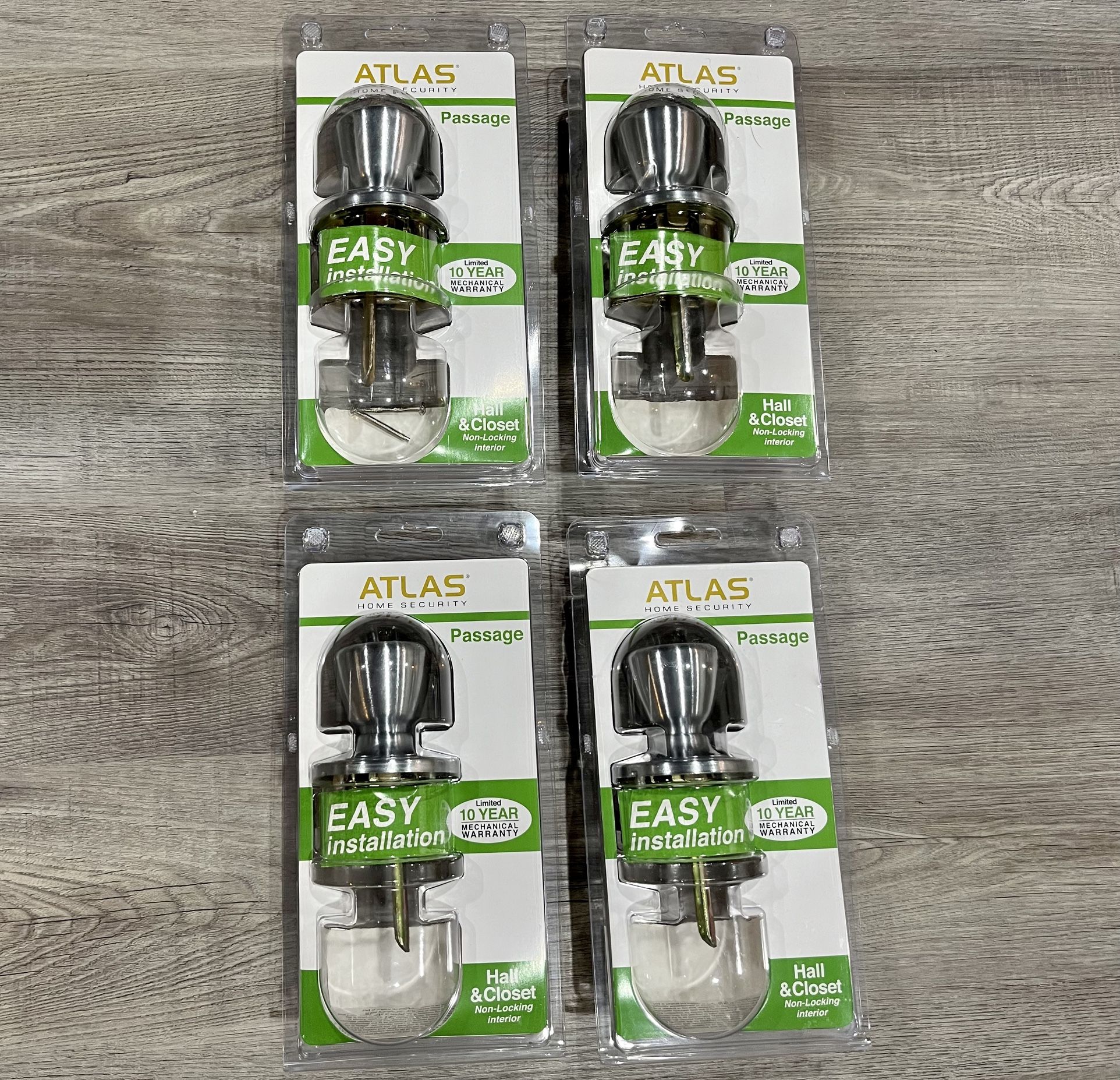 4 Atlas Passage Door Handles 