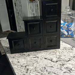 Black Wooden Storage Container