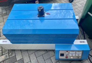 Thermal Shrink Tunnel Conveyor Oven & Film Packing Cutting Machines Combo