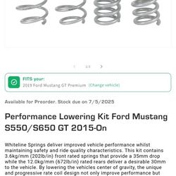 Mustang S550 Lowering Springs