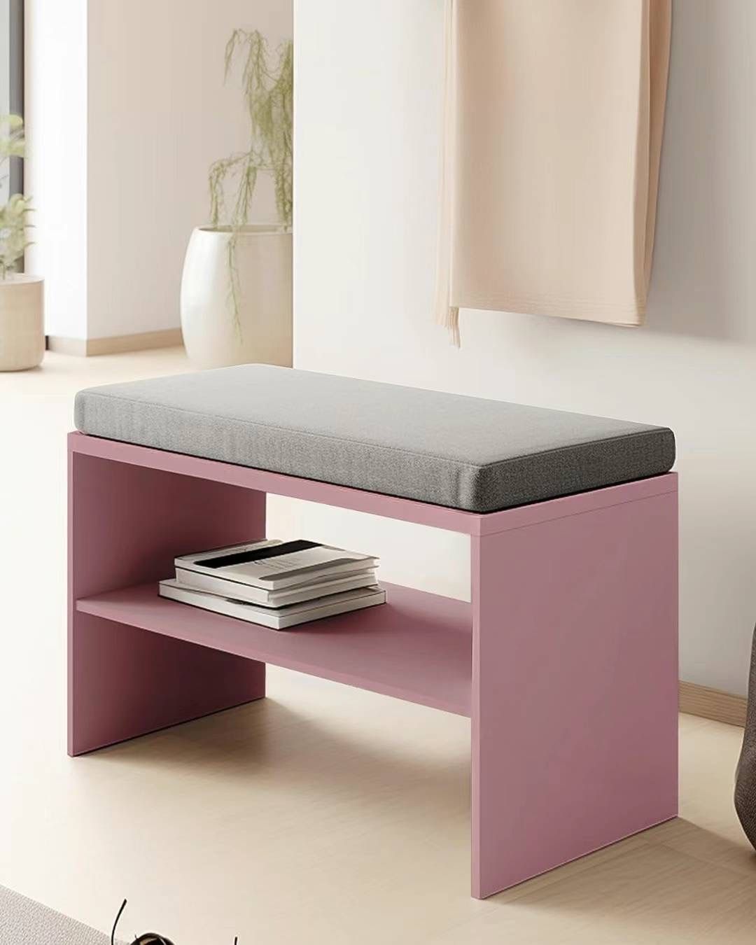 Brand New Modern Simple Wooden Storage And Shoe Changing Stool