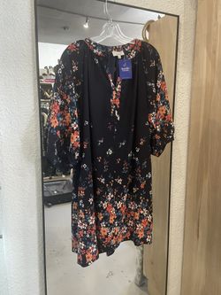 Floral And Navy blue Dress 