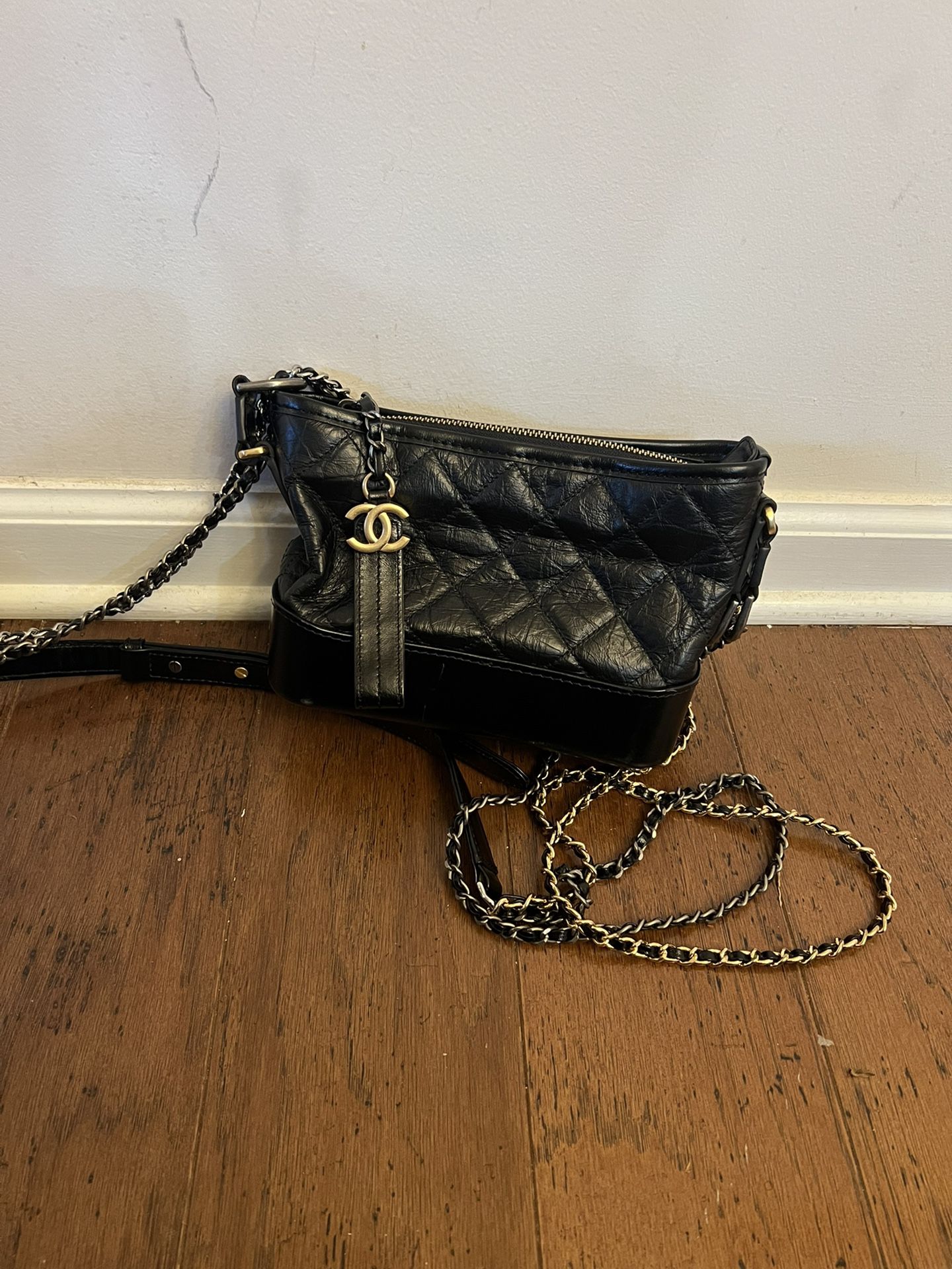 Chanel Gabrielle Hobo Quilted Aged Calfskin Bag