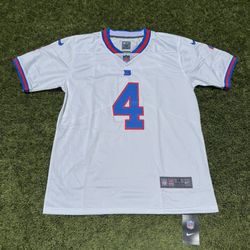 #4 Cam Skattebo New York Giants Jersey Retro White (Available in Men’s Sizes S, M, XL)
