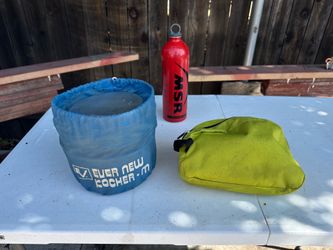 Evernew Backpacking Cook Set with MSR Fuel Bottles & Backpacking Stove Camping Kit