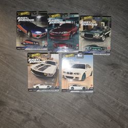 5 Premium Fast and The Furious HW Lot
