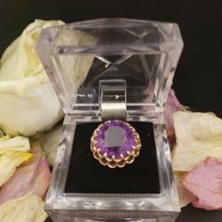 Amethyst And 14k Yellow Gold Ring