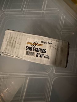 NEW Wildcat 6" x 1" Landscape Sod Staples 11-Gauge - 100 Count Box