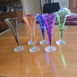 6 Whiskey Flute Glasses