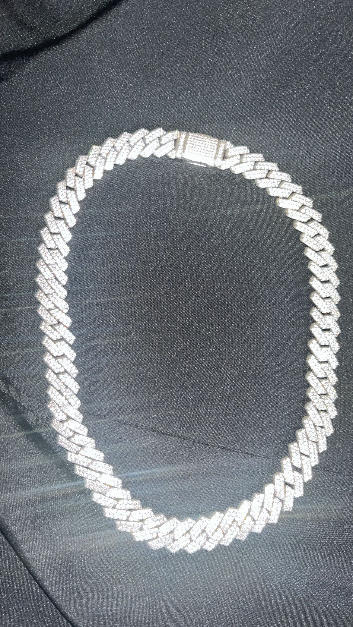 Moissanite VVS1 S925cuban link 14MM 20inch