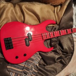 Hot Pink Dean Bass Guitar 