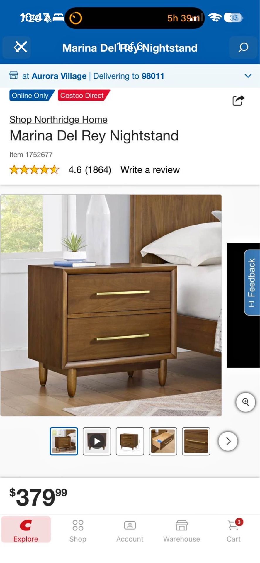 Marina Del Rey Nightstand 200$ each or 350$ for 2. New in box