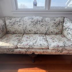 Floral Fabric Sofa (3-Seat) – Clean & Comfortable – Great Value