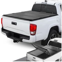 LA Zona Auto Parts 2005 to 2026 Toyota Tacoma Long 6 ft Tonneau Cover Tapa Dura Caja Larga Tri Fold