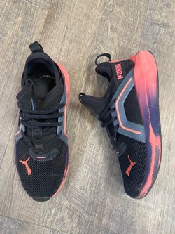 Girls black puma shoes size 13 kids