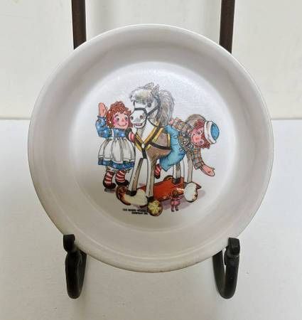 Vintage Collectible Oneida Deluxe Raggedy Ann And Andy Melamine Bowl