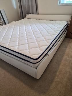 Like New KING Mattress and Modern Frame