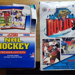 ***1990 Score And 1990 Topps Premier Hockey Boxes***