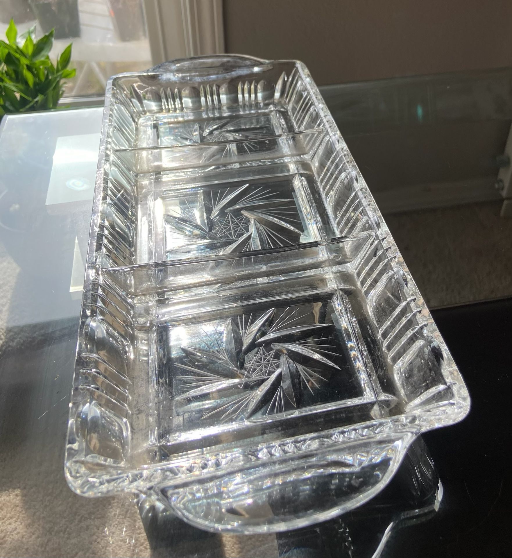 Vintage Glass Serving Tray