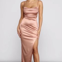 Windsor Formal Rose Gold Slit dress Size XL