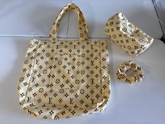 Tote Bag, Make Up Bag And Scrunchie