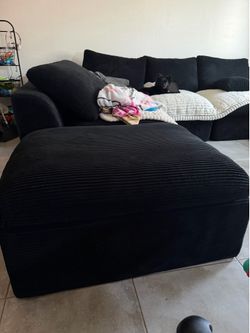 Black ottoman