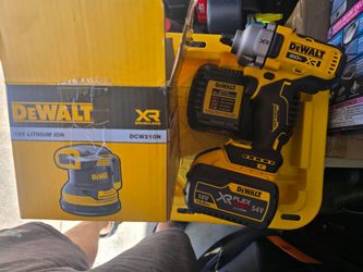 DeWalt Brushless Impact Wrench, 12.0Ah FlexVolt Battery & Brand New Sander Kit