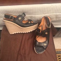 Leathers Coach Wedges Size 8. $15