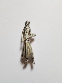 Tennis Lady Pin/brooch