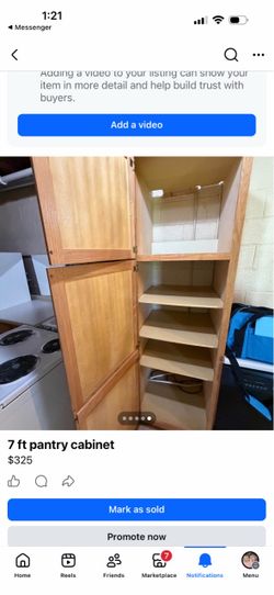 7 ft Tall Wood Pantry Cabinet