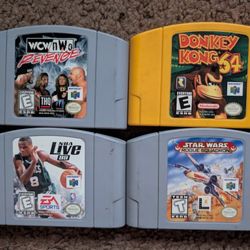 Donkey Kong 64 WCW Versus NWO Revenge NBA Live 99 Star Wars Rogue Squadron