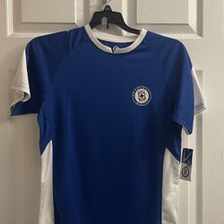 Brand New Youth  Blue/White Cruz Azul Tee Size YXL Kids