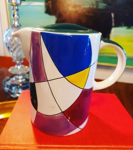 Vintage 1980s Mini Covered Ceramic Tea Pot