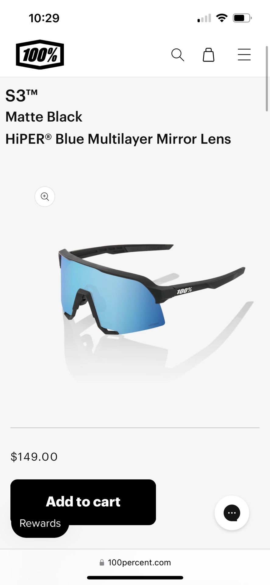 Brand New 100 Percent S3 Sunglasses
