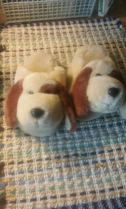 , comfy, snuggly and warm unisex puppy dog slippers