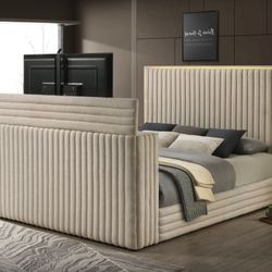 NEW LUXURY QUEEN AND KING BED WITH MATTRESS- SPECIAL FINANCING IS AVAILABLE- BEDROOM FURNITURE AND MORE 