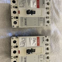 Eaton 3 Pole 20/100 Amp Breakers