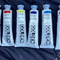 Golden Heavy Body Acrylic Paints Lot Of 6