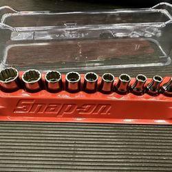 NEW 1/4” 12pt SAE Snap On Socket Set