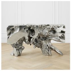 Z gallerie Sequoia Silver Console Table 