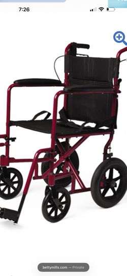 Transport Chair With 12 Inch Wheels 
