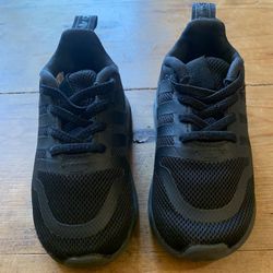 Almost New Pair of Black Infant Adidas Athletic Shoes / Size 5K