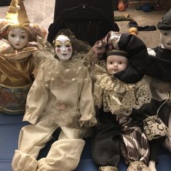 Porcelain Clowns From Italy And Germany 70’s-80’s $15 OBO