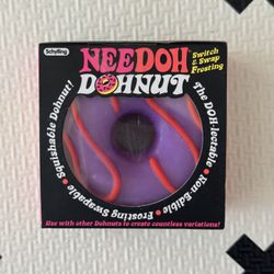 Authentic Schylling NeeDoh Dohnut - Yellow/Purple/Red Swirl (New)
