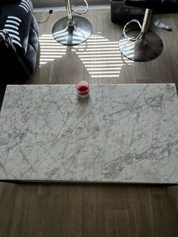 Marble Top Rectangular Coffee Table
