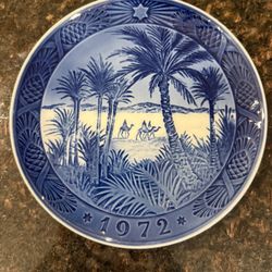 Vintage Royal Copenhagen Christmas Plate 1972 In the Desert