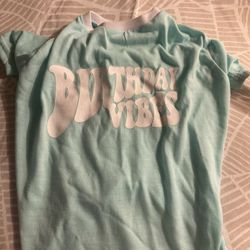 Dog Light Blue Birthday T-Shirt Size M Pick Up Only 