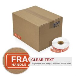 50 PCS FRAGILE SHIPPING STICKERS